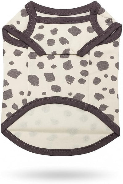 Organic Cotton Dog Clothes – Babywear-Grade Shirt for Sensitive Skin | Made in Korea (Medium, Leopard)