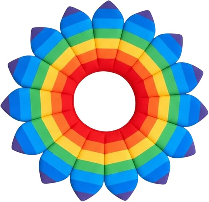 CheetahBoo Flower Rainbow Dog Flower Costume Dogs XS XXL Pride Bandana Collar Birthday Gay Halloween Costumes, M