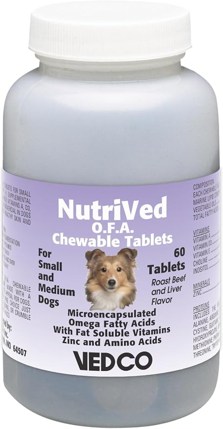 60 Count Nutrived O.F.A. Chewable Tablets for Small and Medium Dogs