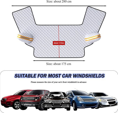 Car Windshield Snow Cover for Subaru Outback 2009-2019 2020 2021 2022 2023, Thicken Car Windscreen Cover Winter Magnetic Windshield Frost Cover Side Window Rearview Mirror Protector,L