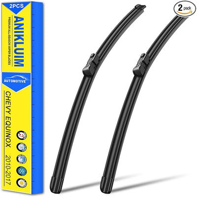 ANIKLUIM® Wiper Blades for 2017-2010 Chevy Equinox GMC Terrain Front Windshield Wipers,24 Inch+17 Inch,Durable and Quiet (Pack of 2)