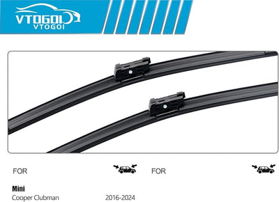 OEM Windshield Wiper Blades Replacement for Mini Cooper Clubman F54 2016 2017 2018 2019 2020 2021 2022 2023 2024, All Weather Original Factory Quality Front & Rear Wipers Set 22"+20"+10+10 (Pack of 4)