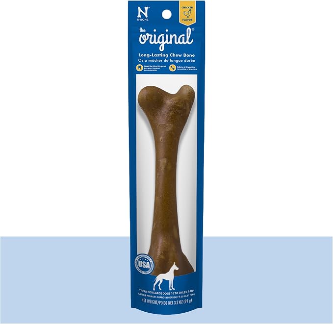 N-Bone 3.2-Ounce The Original Bagged Bone Treat For Dogs, Large, Chicken Flavor