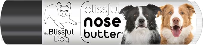 Border Collie Nose Butter for Dry, Cracked Skin, Lick-Safe Dog Nose Balm with Moisturizing Shea Butter, Almond, Olive, and Essential Oils, Pet Supplies, Uncented, 0.15 oz.