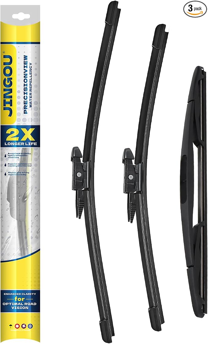 3 Wiper Blades Sets,Compatible with Ford Escape 2012-2008,Automotive Replacement Windshield Wiper Blade - 20"/20"/12" (Set of 3) Pinch Tab