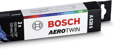 BOSCH 3397007638 AeroTwin OE Replacement Wiper Blades Driver & Passenger Side - Set of 2 (26" & 21") Top Lock 16mm