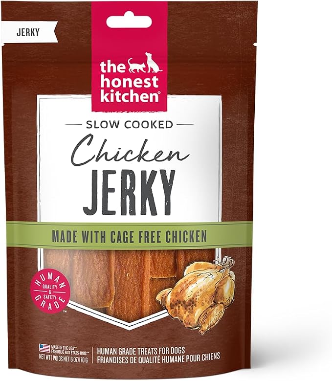 Human Grade Dog Treats: Slow Cooked Jerky Chicken Recipe 6 oz Pouch