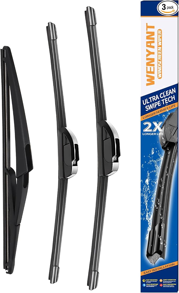 22"/14"/12" Windshield Wipers Compatible with Nissan Juke 2011-2017 Front and Rear Wiper Blades for My Car Original Equipment Automotive Replacement (Set of 3)