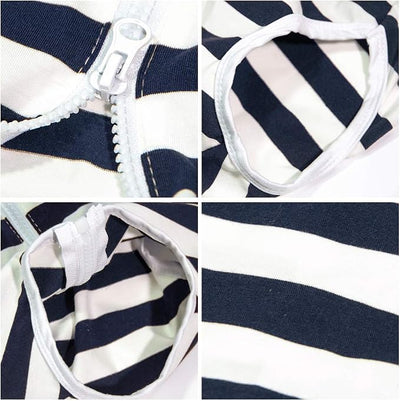 Dog’s Recovery Suit Post Surgery Shirt for Female Male Dog, E-Collar Alternative Wound Protective Clothes (Navy white-3xl)