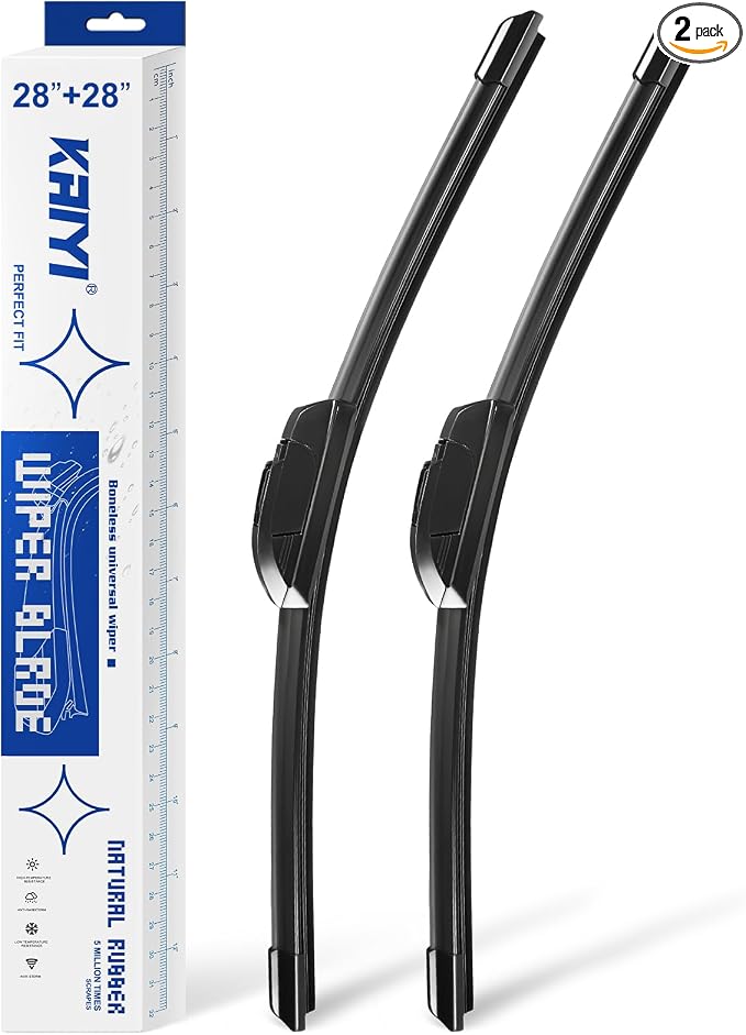 KAIYI 28" + 28" Windshield Wipers Compatible with Kia Rondo 2014-2016,Dodge Caravan 2000-2007,Grand Caravan 2000-2007 Premium Automotive Replacement Windshield Wiper Blades 2 Pack
