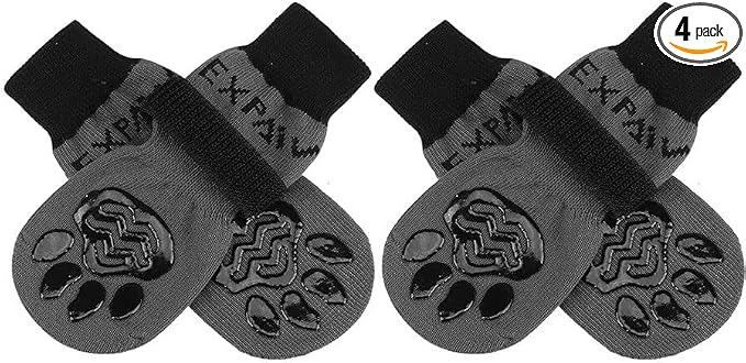 Anti Slip Dog Socks to Prevent Licking Paws, Dog Shoes for Hot Pavement, Dog Booties for Small Medium Large Senior Dogs, Traction Control Boots & Paw Protectors for Hardwood Floors