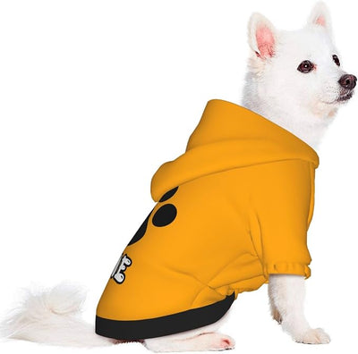 Custom Dog Hoodie Soft & Warm Design Your Own Personalized Photo Text Logo Name Dog Clothes for Puppy Sweatshirt Hooded for Small Medium Large Dogs Girl/Boy Cats Orange