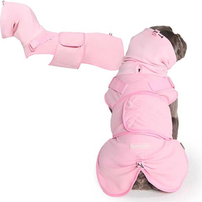 Anxiety Relief Vest for Dogs – Gentle Compression Dog Anxiety Suit, Calming Wrap for Separation Anxiety, Thunder, Fireworks, Suitable for Small Medium and Large Breeds - Pink - Size XL