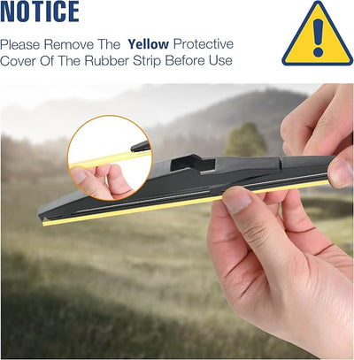 10" Rear Wiper Blade Replacement for Honda CRV 2024-2023 HRV 2022-2016 Jeep Grand Cherokee 23-22 Leaf 17-11 Outlander Sport 22-11 Eclipse Cross 20-18 Rear Windshield Wiper Blade(10-B/H250)