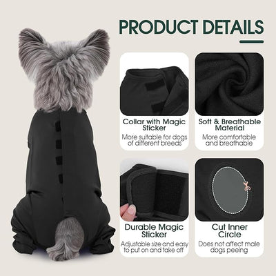 Kuoser Dog Surgery Suit for Back Legs, Dog Rear Leg Sleeve to Stop Licking, Female Spay Recovery Suit for Dogs After Surgery, Pet Puppy Surgical Pants Onesie for Abdomen Wounds Skin Disease