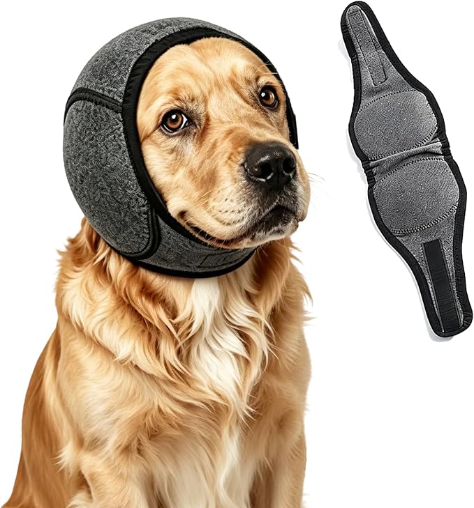 Dog Ear Muffs Noise Protection (Large) | Vibration Protection, Anxiety Relief, For Firework & Thunderstorms, For Swimming & Bathing, Small Medium Large Dogs