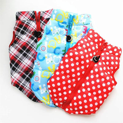Winter Waterproof Windproof Vest Coat for Small Medium Dogs - Warm Jacket for Cold Weather, Plaids M (Not Suitable for Big Dogs)