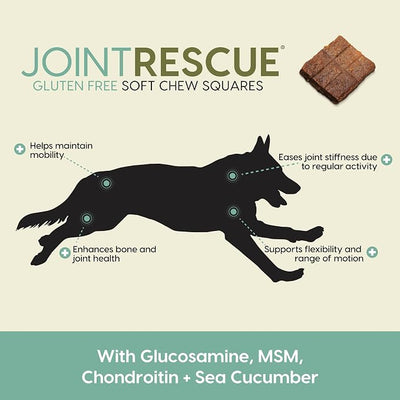 Ark Naturals Joint Rescue Dog Chews, Lamb Flavor, Joint Supplement with Glucosamine & Chondroitin, 1 Pack