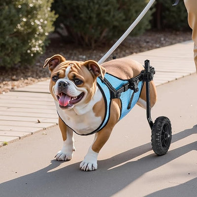 VEVOR Dog Wheelchair for Back Legs, Lightweight 2 Wheels Pet Wheelchair, Height, Width & Length Adjustable, Dog Cart with Shock-Absorbing Wheels, for Injured, Disabled Dogs