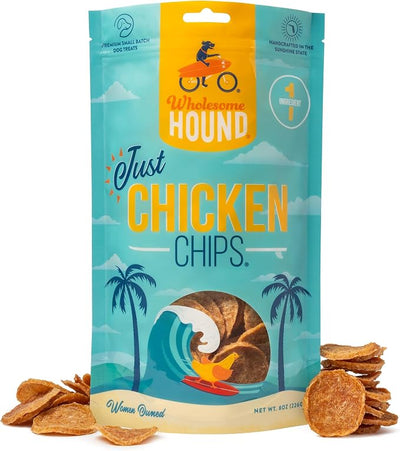 Chicken Chips – Single Ingredient Dog Treats, All Natural & Healthy Training Snacks for Small, Medium & Large Breeds, Puppies – High Protein, Made in US 8oz