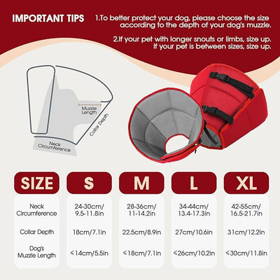 Dog Cone Collar After Surgery, Soft Cone for Small Dogs to Stop Licking, Adjustable Elizabethan Collar for Dogs, Lightweight Breathable Dog Recovery Cones for Wound Healing & Hot Spots