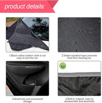 Windshield Snow Cover for Cars, Trucks, Vans - Waterproof, Windproof Winter Frost and Ice Removal Sunshade With Side Mirror Covers