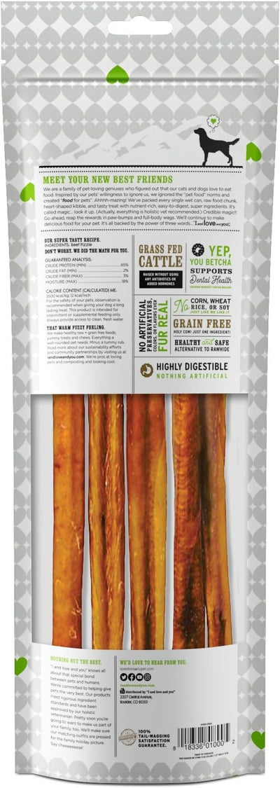 I AND LOVE AND YOU? Free Ranger Bully Stix Grain Free Dog Chews, 12 Inch