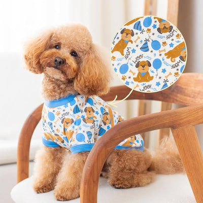 Pippo's Shop 2 Pack Dog Shirt Premium Peruvian Cotton, Fashionable and Cute Pet Apparel, Lightweight Stretch Puppy Soft Breathable T-Shirt (Bee & Pup-Boy Pack, Small)