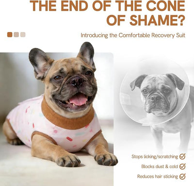 SAWMONG Recovery Suit for Dogs Female Male, Breathable Dog Onesie Body Suit After Surgery Spay Neuter, Professional Pet Surgical Suit, Substitute E-Collar Cone (Pink, XL)