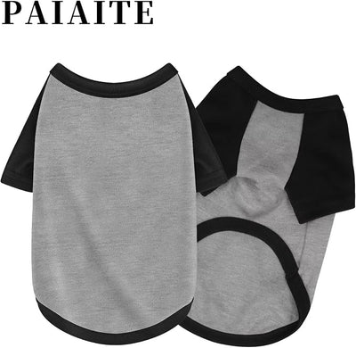 Stylish Grey Color Block Dog Shirt: Premium Polyester, Comfortable, Breathable, and Wrinkle-Resistant. Perfect Apparel for Small, Medium, & Large Dogs, a Must-Have for Pet Lovers 2XL