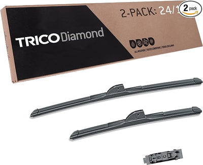 TRICO Diamond 24" + 17" Super Premium Automotive Replacement Windshield Wiper Blades (Set of 2), Passenger and Driver Side All-Weather Beam Wiper Blades for Select Vehicle Models (Item #25-2417)