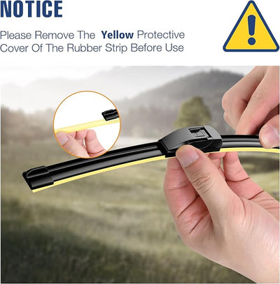 ICEXSNOW® Silicone Windshield Wiper Blades Replacement for Nissan Rogue 2023-2014 Pathfinder 2021-2013 Automotive Replacement Windshield Wiper Blades Silicone(26"/17"/12" Front Rear Wiper Blade Set)