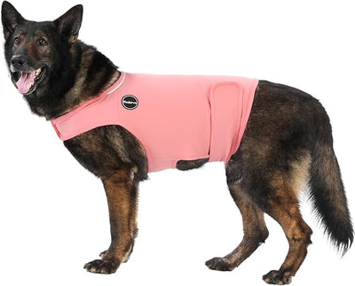 Dog Anxiety Jacket, Skin-Friendly Dog Calming Shirt - Dog Coat for Thunder, Fireworks, Vet Visits and Separation - Keep Pet Calm Without Medicine & Training, Anti Anxiety, Pink, Large