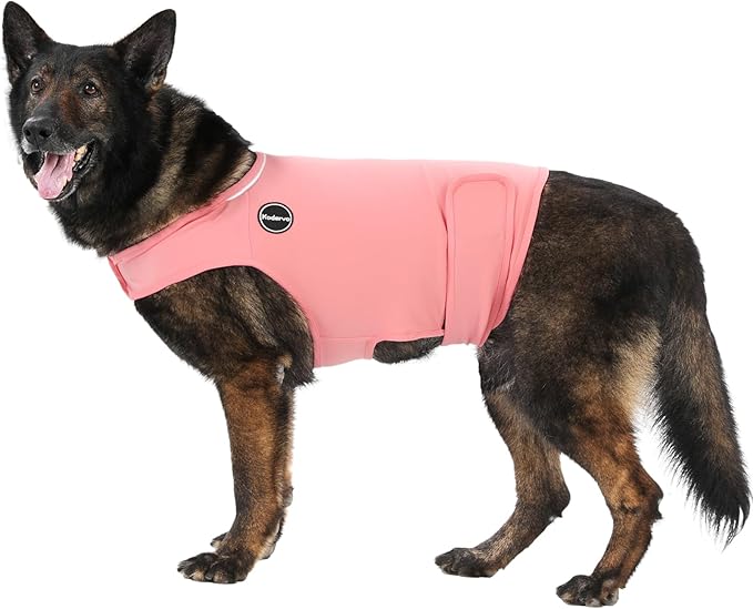 Dog Anxiety Jacket, Skin-Friendly Dog Calming Shirt - Dog Coat for Thunder, Fireworks, Vet Visits and Separation - Keep Pet Calm Without Medicine & Training, Anti Anxiety, Pink, Medium
