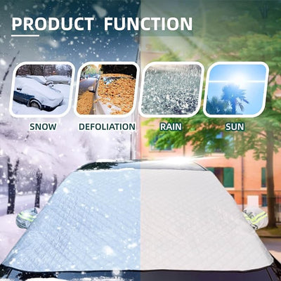 Car Windshield Cover Compatible with Honda Civic 2025- 2016 LX/Sport/EX-L/Touring & Hybrid Upgraded Custom Fit Magnetic Windproof Sunshade Cover 4-Layer Protection Ice, UV,Frost Wiper & Mirror Covers