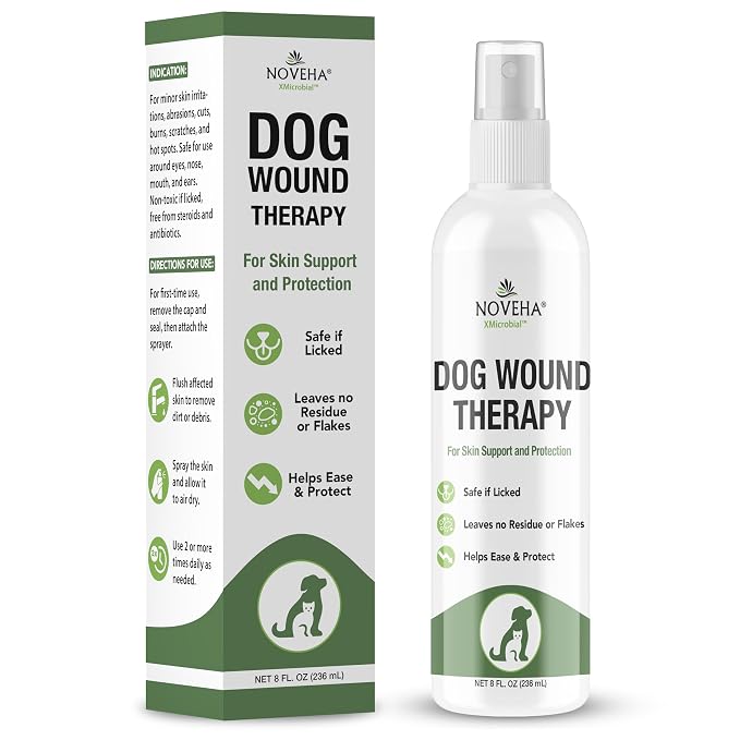 Dog Wound Care Spray - Hypochlorous Acid Dog Wound Spray - Itch Relief, Skin Repair, Healing Aid, Clean Wounds, Relieve Dog Skin Allergies and Other Dog Skin Problems - 8 Oz