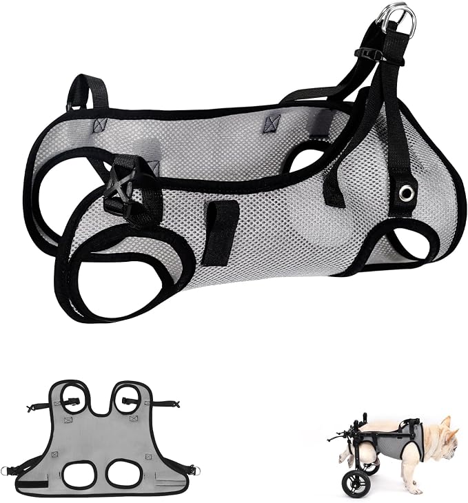 Dog Wheelchair for Back Legs, Light Weight Dog Wheelchair Cart with Disabled Hind Legs Walking, Adjustable