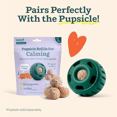 WOOF Pupsicle Refill Pops for Calming - Long-Lasting Refills for The Pupsicle Toy to Promote Calm - Calming Dog Treats - Magnesium for Dogs- Large Pops - 7 Count - 3 Pack