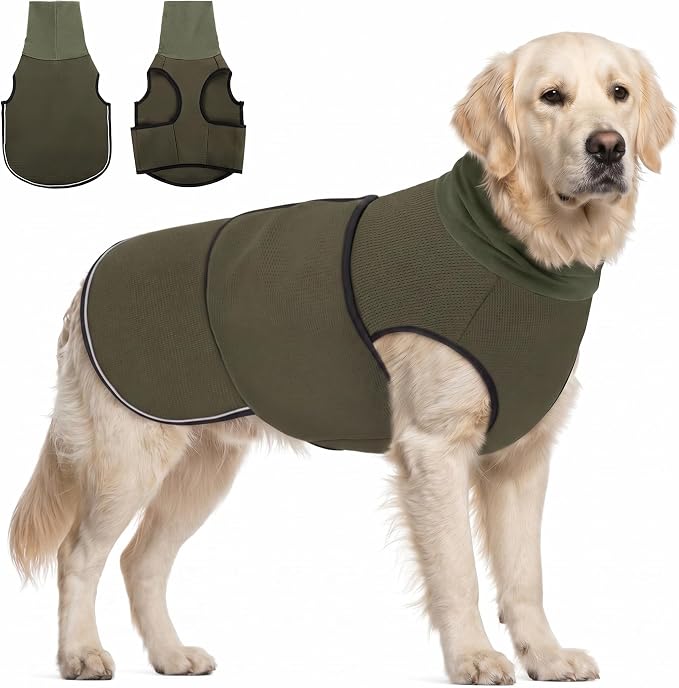 AOFITEE Extra-Large Dog Anxiety Vest, Thunder Jacket for Dogs Anxiety, Breathable Pets Calming Shirt for Fireworks, Thunder, Travel, Separation, Anti-Anxiety Pet Calming Vest with Collar, XXXL