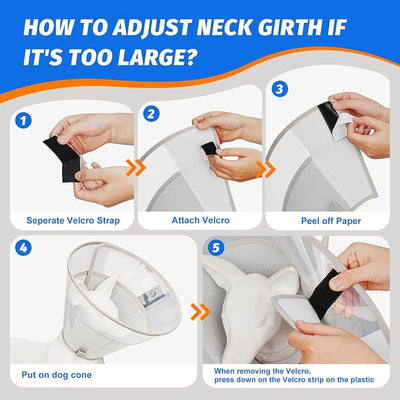 Dog Cone Collar with Soft Liner to Stop Licking, Elizabeth Recovery Collar After Surgery for Large Medium Dogs, Comfortable Pet Head Cone Alternative for Neutering Spay Injury (XS)