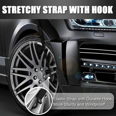 [Upgrade] Windshield Snow Cover, Extra Large & 3-Layer Thick Fits Any Car Truck SUV Van, Straps & Magnets Double Fixed Design Windproof Outdoor Car Window Snow Covers, Keeps Ice & Snow Off