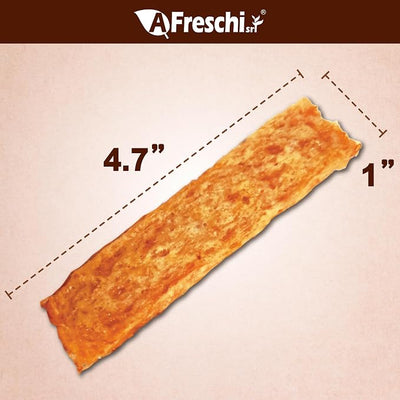 A Freschi srl Turkey Tendons for Dogs, USA-Sourced, Healthy Dog Treats, Rawhide-Free Puppy Chews, Long Lasting, All Natural, Hypoallergenic Dog Treats, Sliced, 3.5 oz Pack
