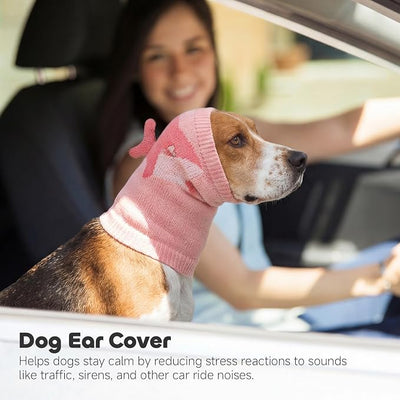 Nanaki Noise Cancelling Dog Ear Muffs for Anxiety Relief,Vet Visit,Travel-Breathable Dog Head Protection for Bath,Grooming No Shake Ear Wraps for Dogs Hematoma,Snoods for Eating Drinking Cute Shark