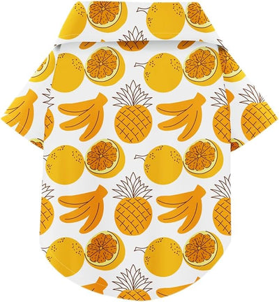 Hawaiian Dog Shirt – Lightweight and Breathable Summer T-Shirt with Tropical Prints, Fun Beach Outfit for Small, Medium, and Large Dogs, Perfect for Hot Days and Outdoor Vacation.Fruit XXL