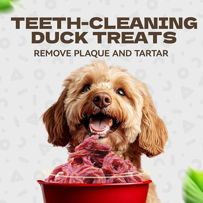 Duck Rings Dog Treats, Natural Duck Breast Jerky Rawhide-Free Soft Chews Healthy Dog Training Treats for Small Medium Large Breed 10.58oz