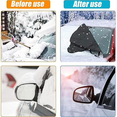 Car Windshield Snow Cover for Hyundai Santa Cruz 2022-2025, Winter Magnetic Windshield Snow Ice Cover Frost Shield Window Cover Windproof Rain Sun Frost Exterior Accessories,B/157 * 126cm