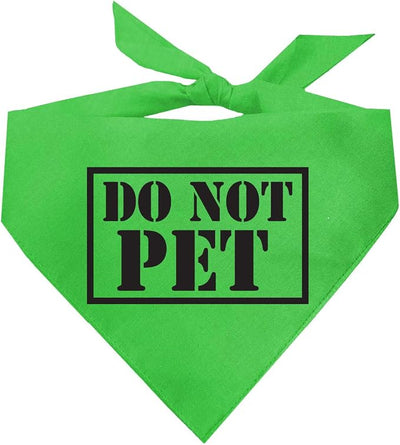Do Not Pet Dog Bandana (Lime Green, XS 837)