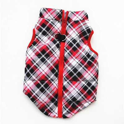 Winter Waterproof Windproof Vest Coat for Small Medium Dogs - Warm Jacket for Cold Weather, Plaids M (Not Suitable for Big Dogs)