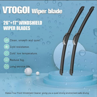 OEM Windshield Wiper Blades Replacement for Nissan Rogue 2014-2025 Pathfinder 2013-2020 Infiniti QX60 2014-2021, All Weather Original Factory Quality Front & Rear Wipers Set 26"+17"+12" (Pack of 3)
