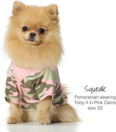 Pet Passion Toby II - The Perfect Tee, 3 Pack Short Sleeve Pet T-Shirt 100% Organic Cotton Tees Clothes for Small, Medium, Large Dogs, Pink Camo, X-Large (55-80 lbs)